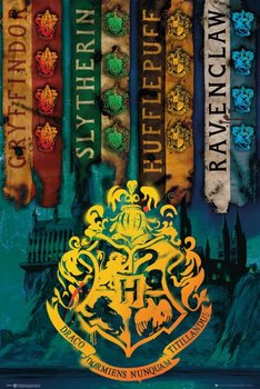 Harry Potter House Flags - plakat 61x91,5 cm - GBeye