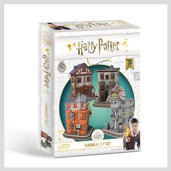 Harry Potter, puzzle 3D Ulica Pokątna -4 budynki - Cubic Fun