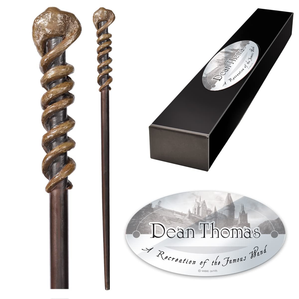 The Noble Collection Harry The Noble Collection - Dean Thomas Character Wand - 14 cali (35 cm) Wizarding World Wand with Name Tag Potter Film Set Movie Props Wands
