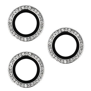 Hartowane szkło HARD DIAMOND na aparat (LENS) do Iphone 15/15 Plus srebrne (2 sztuki) - Inny producent
