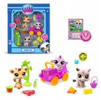 Hasbro Littlest Pet Shop Zestaw Safari + 3 Figurki + Akcesoria TM Toys