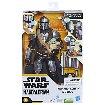 Hasbro, Star Wars Mandalorian, figurka kolekcjonerska Mandalorian z Grogu, figurka z dźwiekiem, F5194 - Star Wars gwiezdne wojny