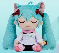 Hatsune Miku Original Nekomimi T-Shirt ver Plush - Close Eyes