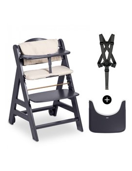 Hauck Drewniane Krzesełko Do Karmienia Beta+ Dark Grey - Hauck