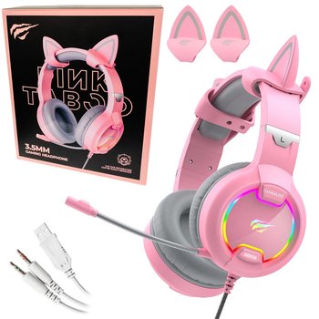 HAVIT H2233d-pink Słuchawki gamingowe różowe kocie uszy - Havit