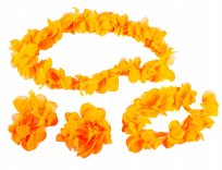 HAWAJSKIE KWIATY POMARAŃCZOWE ZESTAW 4 ELEMENTY