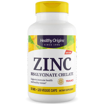 Healthy Origins Zinc Bisglycinate Chelate Suplement diety, 120 vege kaps. - Healthy Origins
