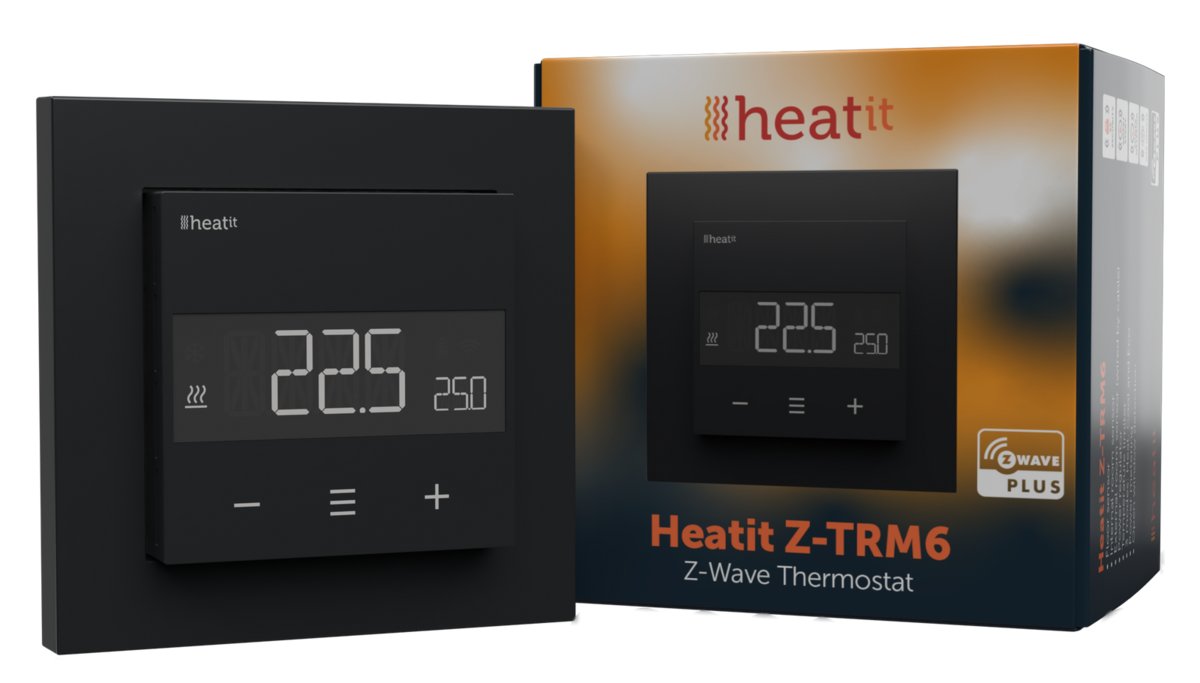 Фото - Терморегулятор Heatit Z-TRM6 termostat 16A  Z-wave (czarny)