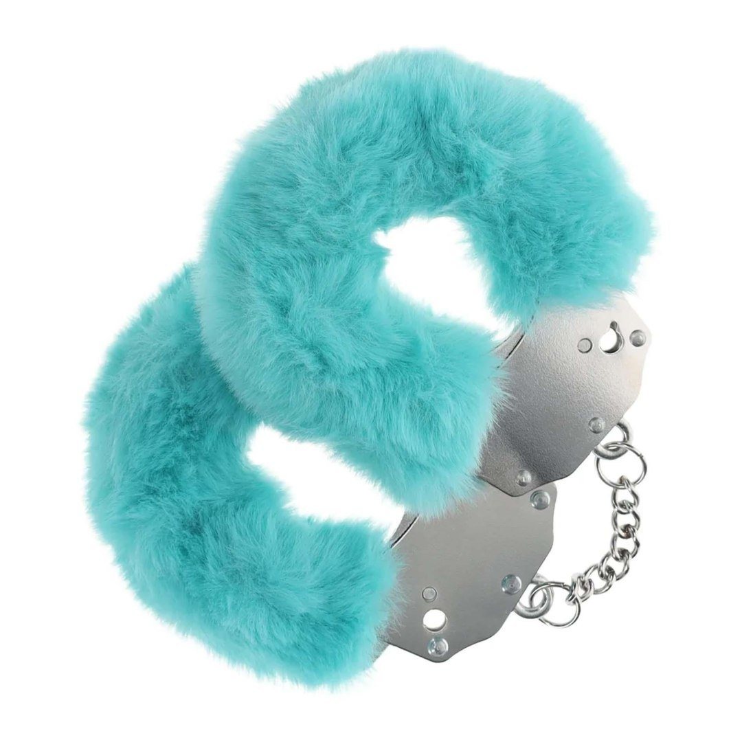 Heavy-duty Fluffy Handcuffs - Blue | Sklep EMPIK.COM