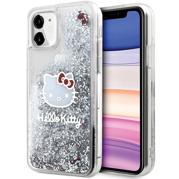 Custodia Hello Kitty IPhone 11/Xr – Rigida Con Alone Dorato E Scritta Gold