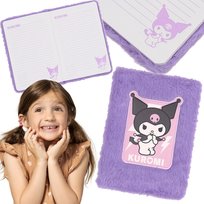 Hello Kitty Kuromi Fioletowy Zeszyt Szkolny, Notes Dla Dziewczynki, Pluszowy Zeszyt W Linie A5 Asos