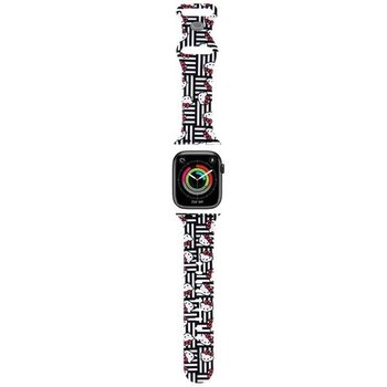 Hello Kitty Pasek HKAWMSDIESK Apple Watch 38/40/41mm czarny/black strap Silicone Heads & Stripes - Hello Kitty