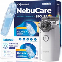 Helpmedi NebuCare Secure+ Zestaw Do Nebulizacji + Katarek Sól 40x5ml 6435