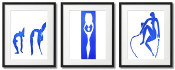 Henri Matisse Wycinanki Niebieskie Plakaty - DEKORAMA