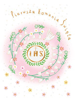 Henry, Karnet A5 Komunia Gołąb Różowy