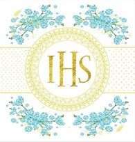 Henry, Kartka na komunię, IHS i niezapominajki