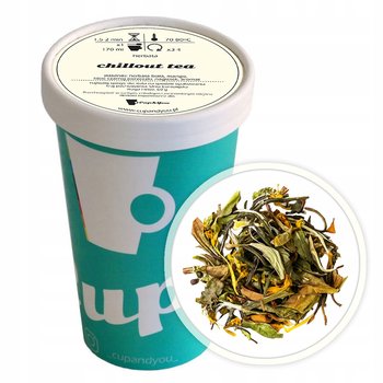 Herbata biała CHILLOUT TEA nagietek mango liście czarnej porzeczki 60g - herbata liściasta sypana mieszanka napar susz - Cup&You