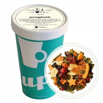 Herbata biała PRZYJAŹŃ premium sypana ananas banan kokos płatki róży 120g - herbata liściasta sypana mieszanka napar susz