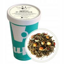 Herbata biała SPACER W CHMURACH kwiat herbaty płatki róż herbata czarna 80g - herbata liściasta sypana mieszanka napar susz