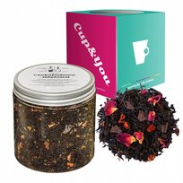 Herbata czarna CZEKOLADOWO MIĘTOWA mięta truskawki płatki róży 100g - sypana liściasta herbata PREMIUM na prezent upominek Cup&You