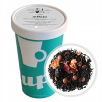 Herbata czarna MIŁOŚĆ premium liściasta kwiat róży wiśnie czekoladki 120g - herbata liściasta sypana mieszanka napar susz