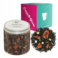 Herbata czarna SŁODKI SEN bławatek orzechy pekan karmel 120g - sypana liściasta herbata PREMIUM na prezent upominek Cup&You