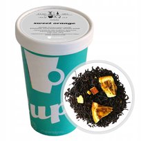 Herbata czarna SWEET ORANGE ćwiartki pomarańczy skórka pomarańczy 120g - herbata liściasta sypana mieszanka napar susz