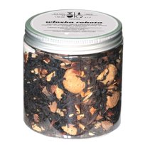 Herbata czarna WŁOSKA ROBOTA najlepsza liściasta sypana 140g migdały cynamonowiec skórka pomarańczy ciasteczka amaretti