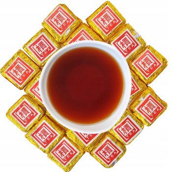 Herbata Czerwona prasowana PU ERH TUOCHA GOLD kwadratowa 1kg puerh - Winoszarnia