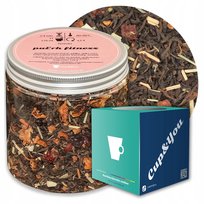 Herbata czerwona pu-erh FITNESS o smaku pomarańczy z kremowymi morelami - herbata liściasta sypana mieszanka napar susz - gotowa na prezent upominek