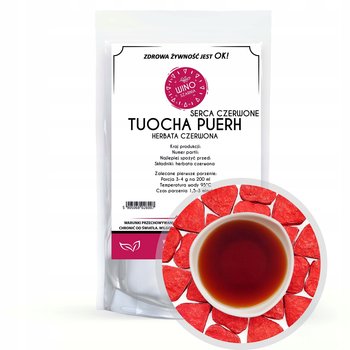 Herbata czerwona puerh prasowana TUOCHA Serca Czerwone - 100g liściasta - Winoszarnia