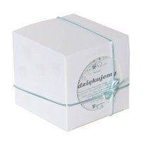 Herbata DZIĘKUJEMY - wysokogatunkowa biała herbata 60g elegancki prezent podarunek podziękowanie dla rodziców gości weselnych idealny zestaw na ślub