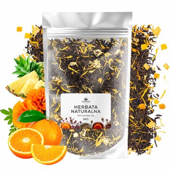 Herbata liściasta czarna Miodowa 1 kg hurt jakość pomarańcza ananas - Inna marka