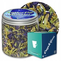 HERBATA NIEBIESKA BLUE TEA - Butterfly Pea Tea napar kwiaty klitorii ternateńskiej - Doskonała na ciepło, jako mrożona herbata lub naturalny barwnik do napojów i wypieków Cup&You