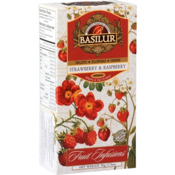 Herbata owocowa Basilur z maliną i truskawką 25 szt. - Basilur