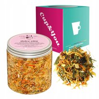 Herbata owocowa DOLCE VITA jabłka winogrona papaja 120g orzeźwiająca - herbata sypana liściasta napar z suszu PREMIUM na prezent upominek Cup&You