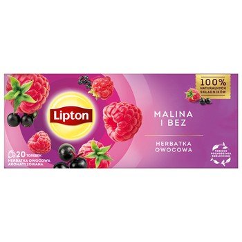 Herbata owocowa Lipton malina z bzem 20 szt. - Lipton