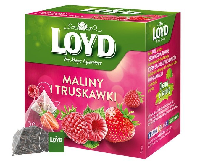 Herbata Owocowa Loyd Tea Z Maliną I Truskawką 20 Szt. - Loyd Tea ...