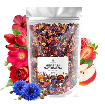 Herbata owocowa Wesoły bałwanek 1kg hibiskus truskawki płatki róży - Inna marka