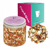 Herbata owocowa WIŚNIA Z BAJKI 120g jabłka płatki róż - herbata sypana liściasta napar z suszu PREMIUM na prezent upominek Cup&You