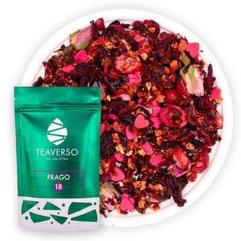 Herbata owocowa z różą i serduszkami cukrowymi Frago 50 g - TEAVERSO