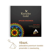 Herbata Rooibos Kericho Gold Spiced przyprawy korzenna 15 piramidek Premium