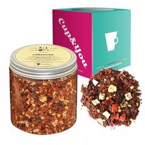 Herbata Rooibos VIKTORIA czerwonokrzew bez kofeiny jabłka dzika róża 150g - herbata sypana liściasta napar z czerwonokrzewu PREMIUM na prezent upominek podarunek Cup&You