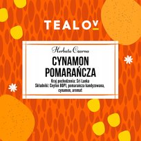 Herbata TEALOV czarna CYNAMON Z POMARAŃCZĄ 100g