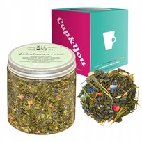 Herbata zielona JAŚMINOWA ROSA jaśmin płatki róży chaber 80g - sypana liściasta herbata PREMIUM na prezent upominek Cup&You