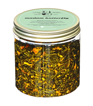 Herbata zielona MADAM BUTTERFLY najlepsza sypana liściasta 100g kwiat słonecznika brzoskwinie - Cup&You