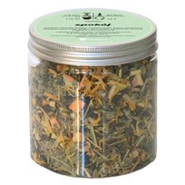 Herbata zielona SPOKÓJ najlepsza sypana liściasta 100g trawa cytrynowa jabłka liście malin kardamon nagietek
