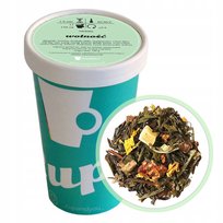 Herbata zielona WOLNOŚĆ premium truskawki ananas kwiat słonecznika 120g - herbata liściasta sypana mieszanka napar susz