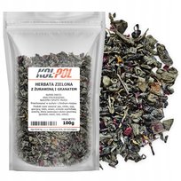 HERBATA ZIELONA ŻURAWINA GRANAT 100g Owocowa Liściasta naturalna Kol-Pol