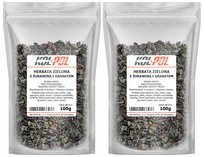 HERBATA ZIELONA ŻURAWINA GRANAT 200g Owocowa Liściasta naturalna Kol-Pol